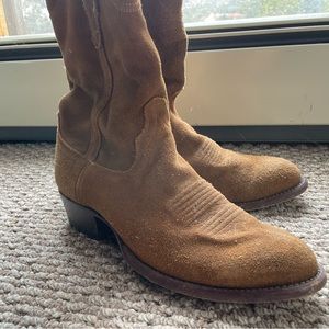 Tecovas suede Johnny boot